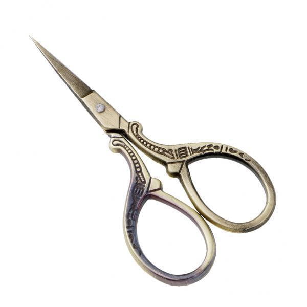 HOMYL 3x Vintage European Style Stainless Steel Precision Scissor for Embroidery, Needlework, Crewel, Sewing, Crafting, for Professional Tailors Or Amateurs