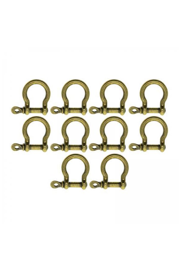 3x10Pcs Buckles Handmade Key Chian Bow Shackle for Toys Straps Craft copper