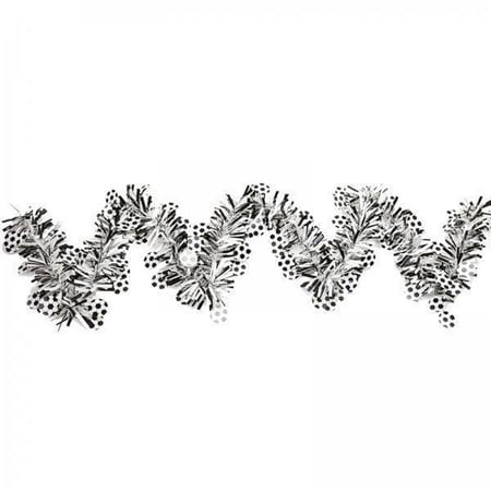 HOMYL 3xTinsel Garland Reusable with Football Shape for Celebration Reception Wall Black