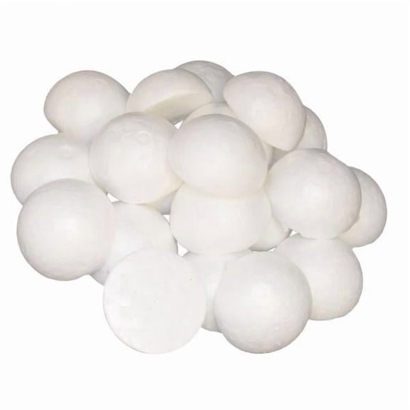 HOMYL 4-15pack 50 Pieces Half Round Solid Polystyrene Foam Balls for Christmas Craft 5 Pcs