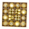 thumbnail image 1 of HOMYL 44 Pieces Christmas Ball Ornaments Set Reusable Christmas Tree Hanging Ornaments Gold, 1 of 6