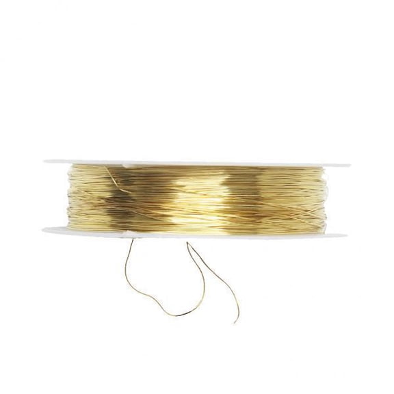 HOMYL 4x 22 Meters Iron Wire Cord Jewelry Making Findings for DIY Bridal Headpiece 0.3mm - Gold