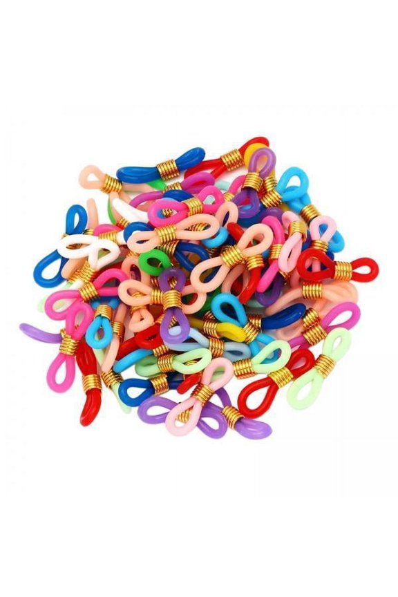 4x 50 Pieces Eyeglass Chain Ends Adjustable Silicone Spectacle End for Eye Glasses Holder Necklace Chain