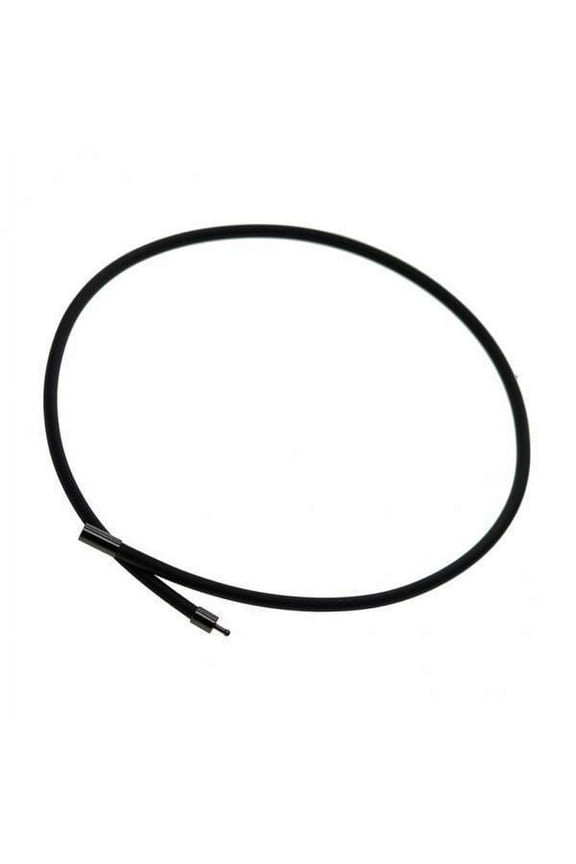 4xBlack Rubber Necklace Rope Chain with Copper Clasp Jewelry Findings 60cm 4 Pcs
