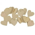 thumbnail image 1 of HOMYL 4xWooden Blank Heart Embellishments for DIY Crafts 50 x 3mm 25pcs 4 Pcs, 1 of 8
