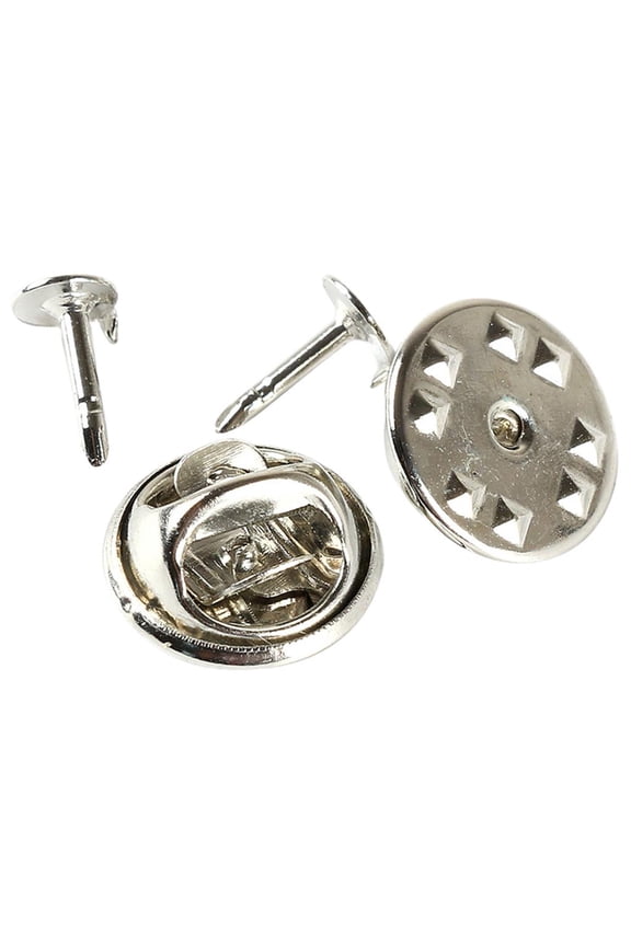 5 Sets Butterfly Pinch Clutch Badge Insignia Clutches Pins Backs Tie Tacks White K