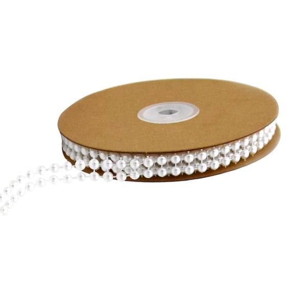 HOMYL 5 Yard Pearls Chain Pearl Bead Garland String Chandelier Hanging Wedding Favours 12mm