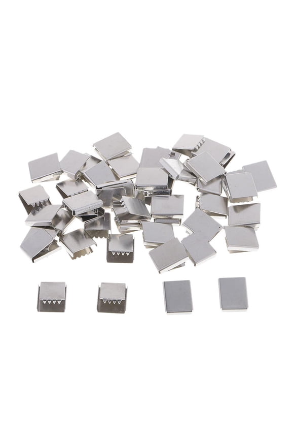 50pcs Belt Buckle For Webbing Belt Hat Sewing Accessory Silver