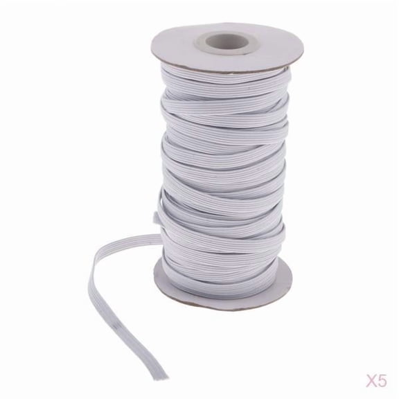 HOMYL 5x 114.3m Strong Stretchy Elastic Round Cord String Sewing Wire Ribbon