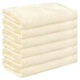 thumbnail image 1 of Unique Bargains Cotton Wash Cloths for Face Striped Face Cloths Highly Absorbent Towels Light Yellow, 1 of 7