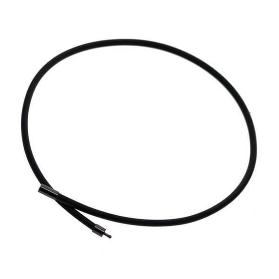 HOMYL 5xBlack Rubber Necklace Rope Chain with Copper Clasp Jewelry Findings 50cm