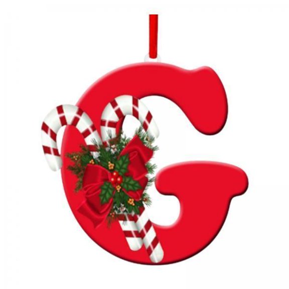 HOMYL 5xLetter Christmas Tree Hanging Ornament Xmas Decor for Porch New Year Holiday G