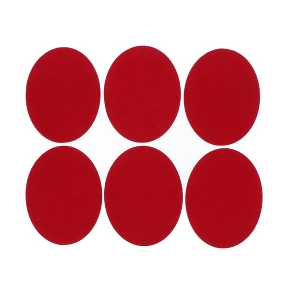 HOMYL 6 Pieces Cloth Jeans Repair Clothing Repair Kit for Jacket Jeans Clothes Oval Red