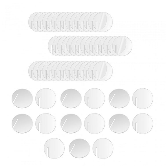 HOMYL 60 Pieces DIY Acrylic Drink Tags Circle Wedding Drink Charms Cocktail Glass Tags Clear