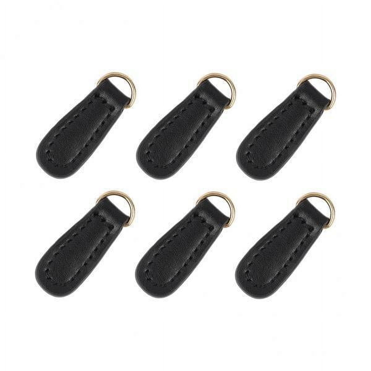 HOMYL 6x 6x Zipper Pull Fixer Craft PU Leather Zipper Tags for Luggage Handbags Purses