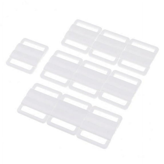 HOMYL 6x10 Sets Bra Clip Swimwear Clickers Bikini Front Closure Buckle Clips White