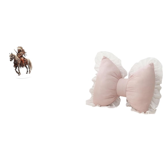 HOMYL Acrylic Knight Ornament Table Centerpiece Waterproof Desktop Decoration with Base And Cute Bow Cushion Sofa Modern Home Furnishing Comfortable Bedside