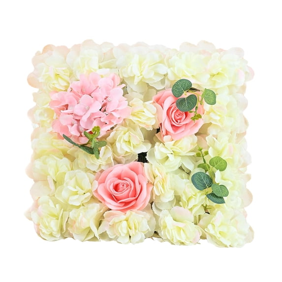 HOMYL Artificial Flower Panel DIY Valentines Day Decoration Romantic Background Floral Light Champagne