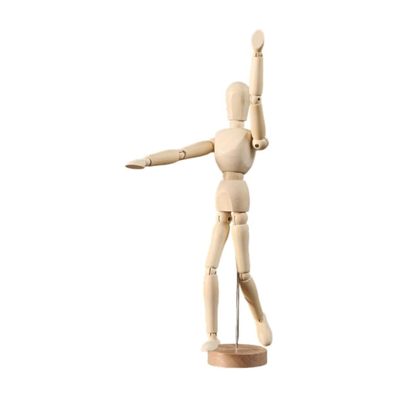 HOMYL Artists Wooden Manikin Puppet Model Wood Male Mannequin for Office Home Desk L L