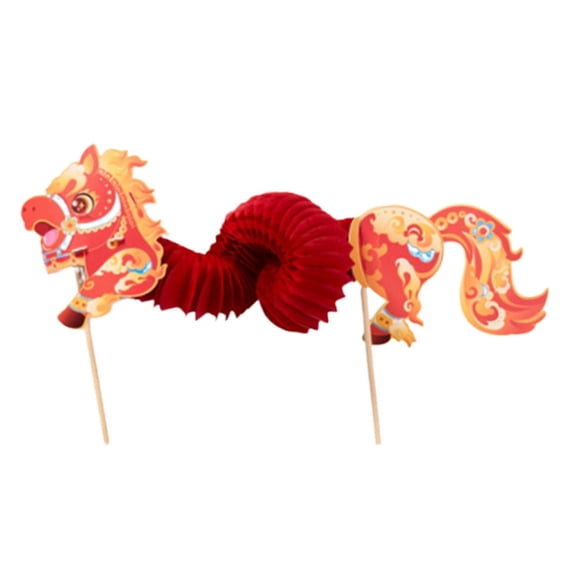 HOMYL Arts and Crafts Toy DIY Horse Paper Kit Interactive Handmade Material for Spring red Horse