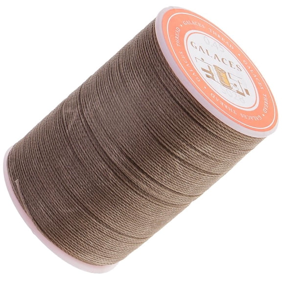 HOMYL Brown Waxed Thread 0.45mm Polyester Cord Sewing Stitching Leather Craft