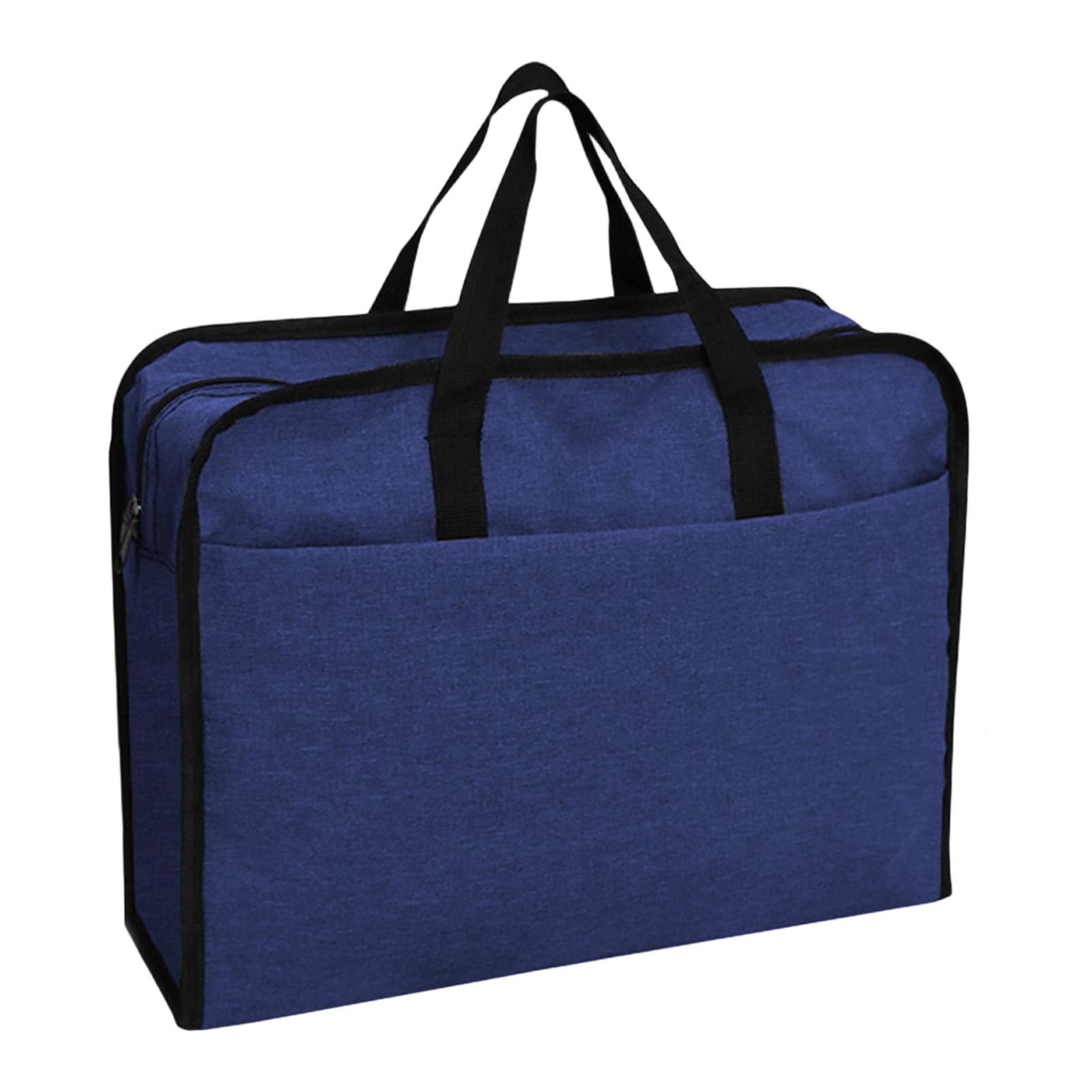 HOMYL Business Briefcase Document Bag Storage Pouch Portable Container Multifunctional Dark Blue 41x13x32cm