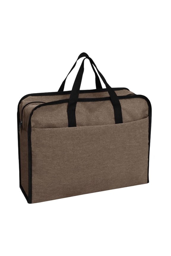Business Briefcase Document Bag Storage Pouch Portable Container Multifunctional Khaki 41x13x32cm