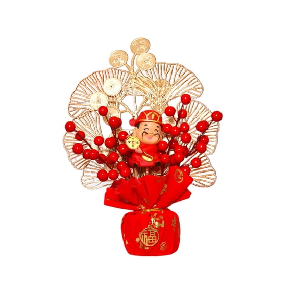 HOMYL Chinese Tree Money Lunar New Year Decor for Party Wealth and Good