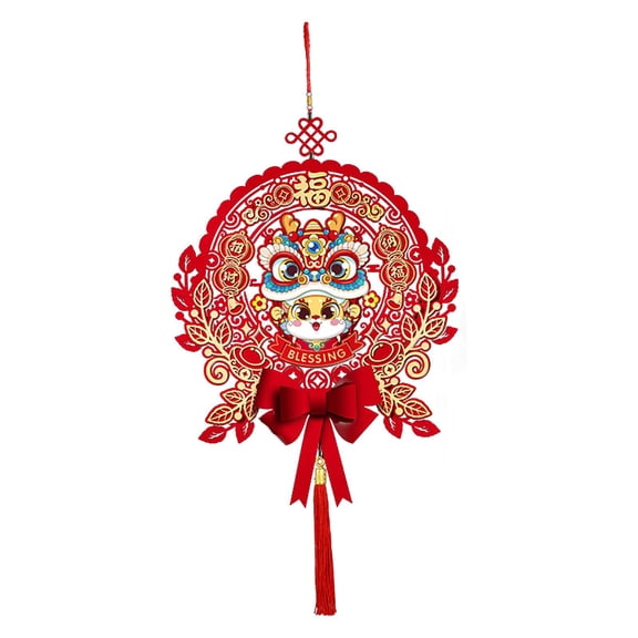 HOMYL Chinese New Year Decoration 2024 Blessing Pendant for Party Door Celebration