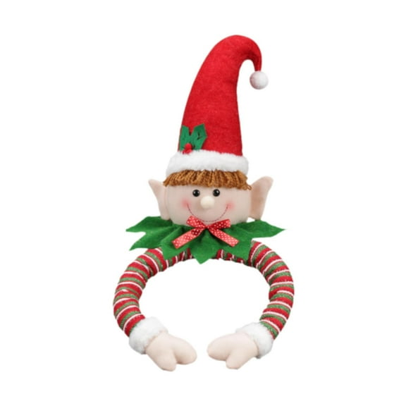 HOMYL Christmas Tree Topper Doll Decoration Plush Fabirc for Shopping Malls Decor Elf