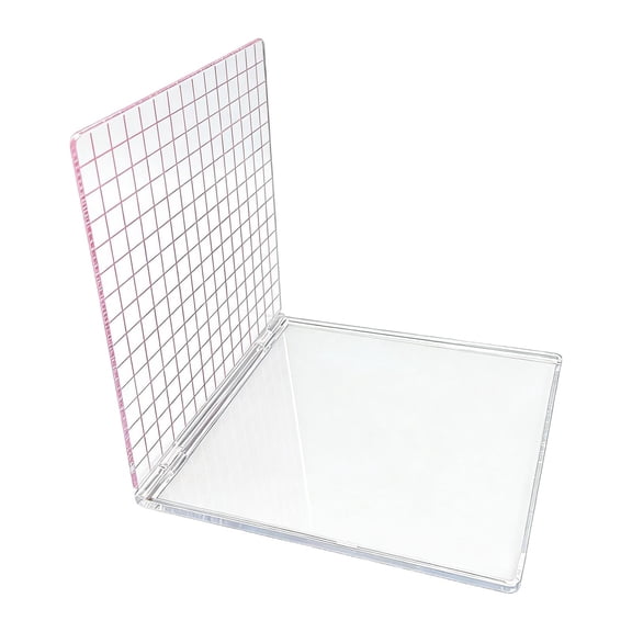HOMYL Clear Acrylic Stamp Positioner Multi Function Stamping Tool Grid Lines Block for