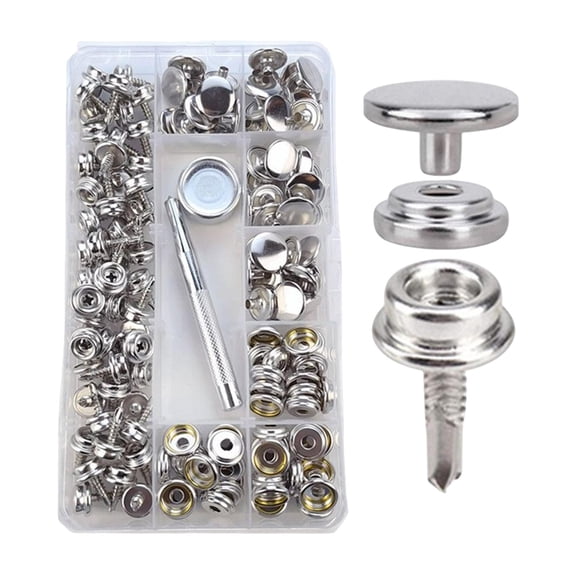 HOMYL Copper Tarp Snap Button Kit Kayak Boat Cover Screw Fastener Upholstery Furniture