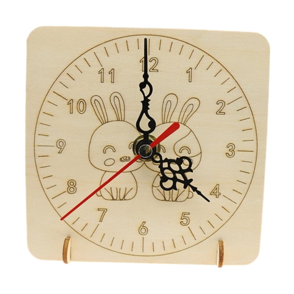 HOMYL DIY Clock Kit Clock Mechanism for Desk Wooden Clock Model Kit Education Toys