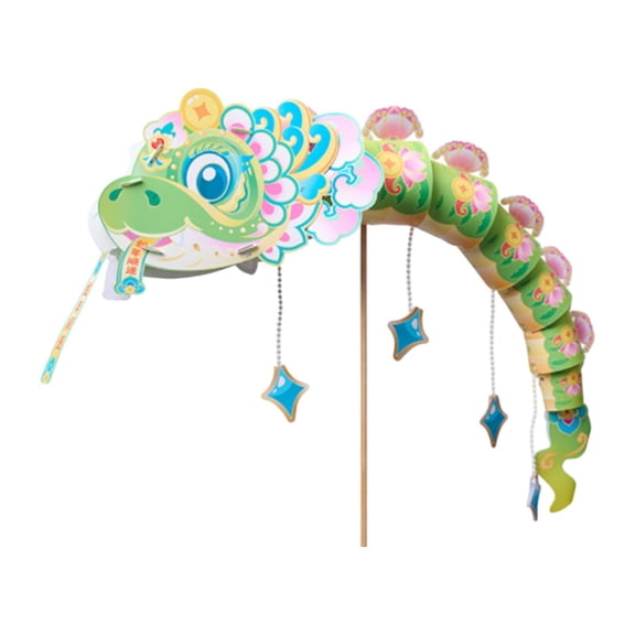 HOMYL DIY Dancing Snake Handmade Paper Lantern Craft Kit Handmade Material Kit Decorative Team Building Gift Family Reunion Lighted Shenianshunsui