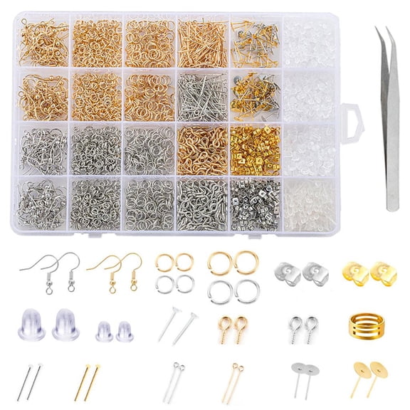 HOMYL Earring Making Making Kit Charms Pliers Opount Opener Jewelry Earring Making Kit Silver Gold
