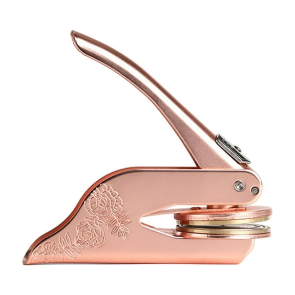 HOMYL Embosser Stamp Embosser Seal Stamp for Wedding Invitation Notepads Envelopes Rose Gold