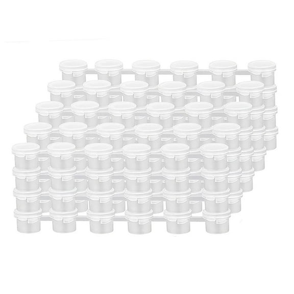 HOMYL Empty Paint Pots Strips Acrylic Paint Storage Containers for Festival School 20pcs 2ml 15cm