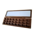 HOMYL Empty Palette Box, Wood Paint Tray 24 Grids with Mixing Area and