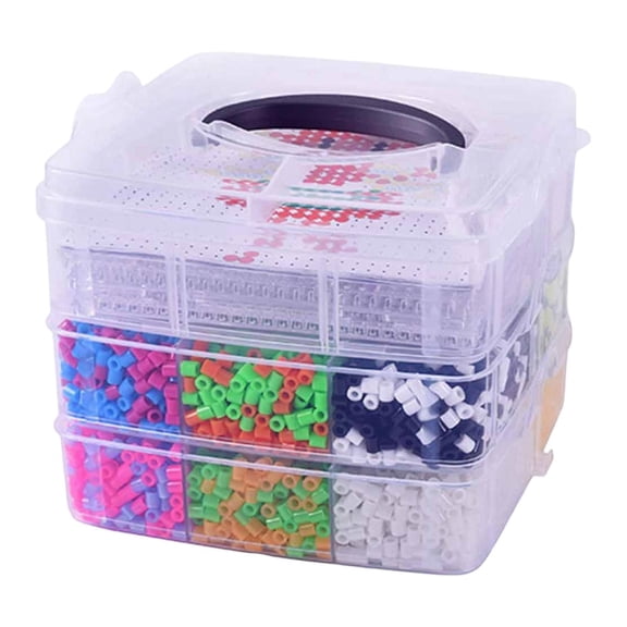 HOMYL Fuse Beads Kit 5mm Melty Beads Set Ironing Paper Gift Pegboards Tweezers Puzzles