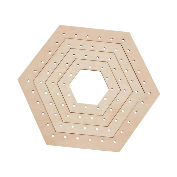 HOMYL Gear Shape Weaving Loom Set Weaving Tools for Table Mat Scarf Woven Tapestry Hexagonal 4pcs Set