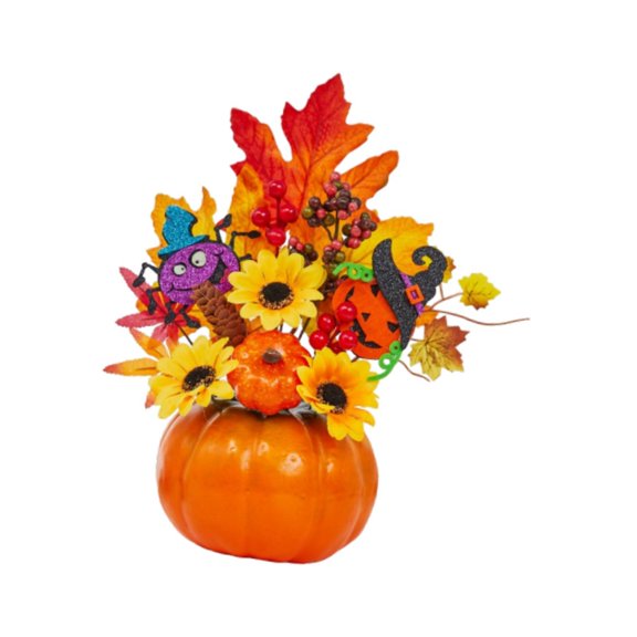 HOMYL Halloween Pumpkin Artificial Pumpkin Ornament for Shelf Thanksgiving Bedroom C