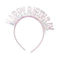 thumbnail image 1 of HOMYL Happy Birthday Headband Glitter Birthday Tiara for Party Holiday Celebration Pink, 1 of 8