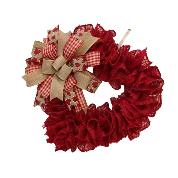 HOMYL Heart Shaped Wreath for Front Door Sign Romantic Party Valentines Day Wreath Type A