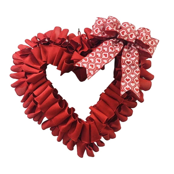 HOMYL Heart Shaped Wreath for Front Door Sign Romantic Party Valentines Day Wreath Type C