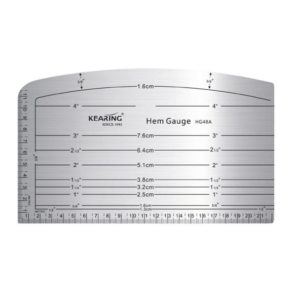 HOMYL Hem Gauge Craft Template Hot Ironing Ruler Hem Ruler for Tailor Drawing Printing