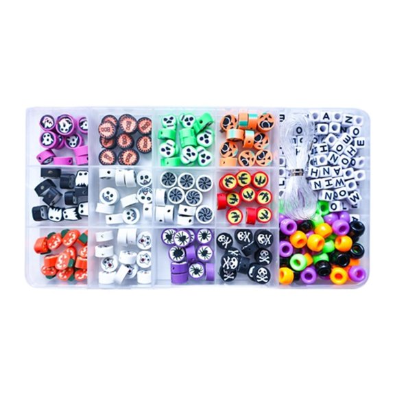 HOMYL Jewelry Making Kit Charm Loose Beading for Halloween Decor Birthday Bracelet A