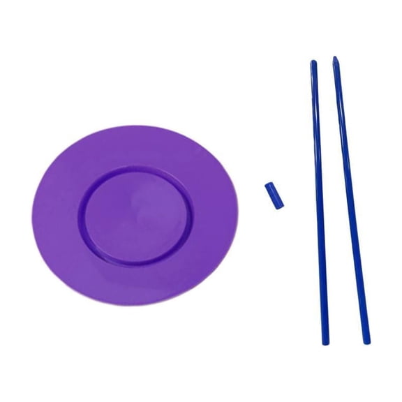 HOMYL Juggling Spinning Plate with Sticks Dance Party Spinning Skill Festivals Circus violet