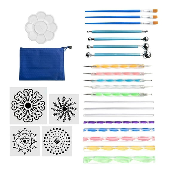 HOMYL MagiDeal 25PCS Mandala Dotting Tool Set Pen Dotting Stencil Ball Stylus Painting