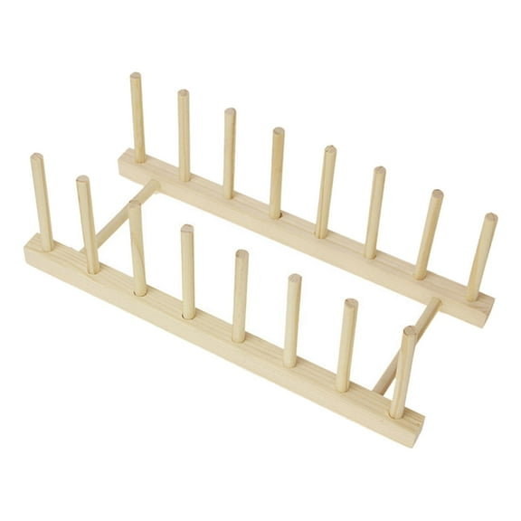 HOMYL Premium 8/16-Spool Thread Rack Stand Beechwood Sewing & Embroidery Cone Holder - Large
