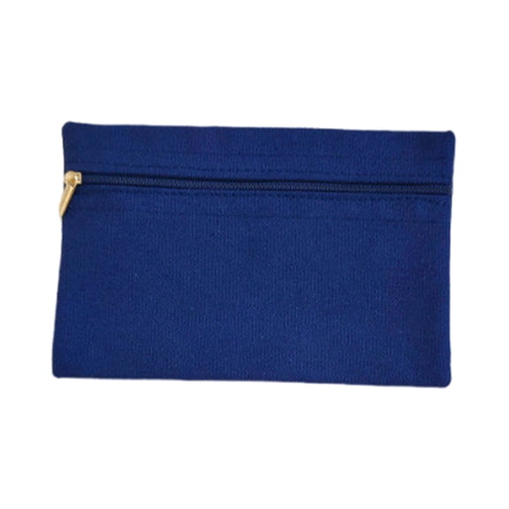 HOMYL Sew in Pocket with Zipper Wallet Phone Pouch Practical Sturdy Lightweight Canvas Dark blue